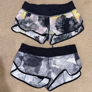 Lululemon (2 pair) 2.5 inch original speed shorts size 6